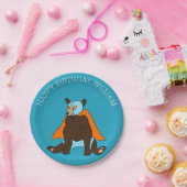 Benutzerdefinierte Nachricht Mexikanischer Wrestle Pappteller (Party)