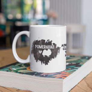 Benutzerdefinierte Nachricht Pomeranian Haustier H Kaffeetasse