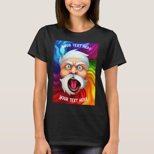 Benutzerdefinierte Nachricht vom Santa T-Shirt (Vorderseite)