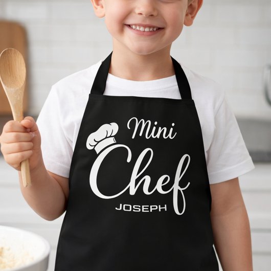 Benutzerdefinierte Name Mini Chef Kinder-Schürze Schürze