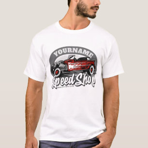 Benutzerdefinierte NAME Rockabilly Roadster Speed  T-Shirt