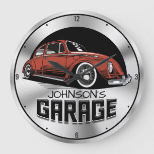 Benutzerdefinierte NAME Vintage luftgekühlte VDub- Große Wanduhr
