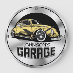 Benutzerdefinierte NAME Vintage luftgekühlte VDub- Große Wanduhr