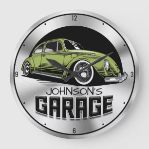 Benutzerdefinierte NAME Vintage luftgekühlte VDub- Große Wanduhr