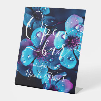 Benutzerdefinierte Namen Fett Blumen Hochzeit Offe Sockelschild