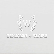 Benutzerdefinierte Namen für Monogramm-Hearts-Rahm