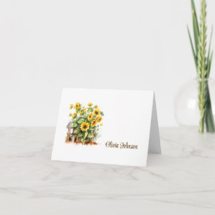 Benutzerdefinierte Namen gefaltete Notizkarten Dankeskarte