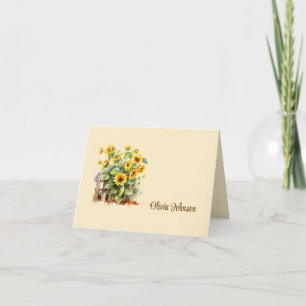 Benutzerdefinierte Namen gefaltete Notizkarten Dankeskarte