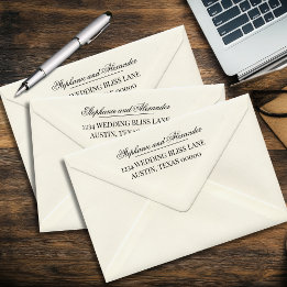 Benutzerdefinierte Namen Kalligrafie Rücksendeadre Permastempel