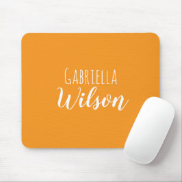 Benutzerdefinierte Namen modernes orange minimalis Mousepad