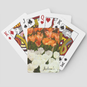 Benutzerdefinierte Namen Spielkarten Frühling Tulp