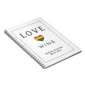 Benutzerdefinierte Namen / Text Regenbogen LIEBE Notizblock (Rechte Seite)