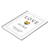 Benutzerdefinierte Namen / Text Regenbogen LIEBE Notizblock (Linke Seite)