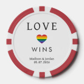 Benutzerdefinierte Namen / Text Regenbogen LIEBE Pokerchips (Vorderseite)