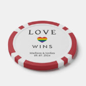 Benutzerdefinierte Namen / Text Regenbogen LIEBE Pokerchips (Einzeln)