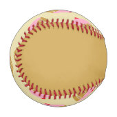 Benutzerdefinierte Namens-Cupcakes-Muster Baseball (Vorderseite Links)