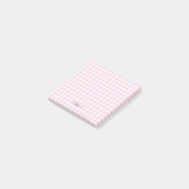 Benutzerdefinierte Namens-Post-it-Notizen Gingham- Post-it Klebezettel (angewinkelt)