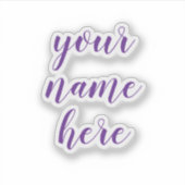 Benutzerdefinierte Namens-Textskript-Wasserflasche Aufkleber (Vorderseite)
