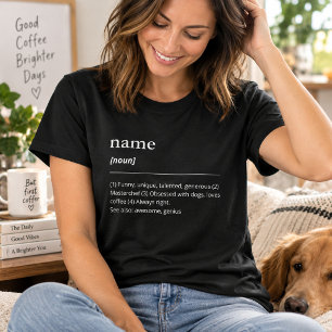 Benutzerdefinierte Namensdefinition für ihr Wörter T-Shirt