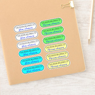 Benutzerdefinierte Namensetiketten (Dieses Buch ge Aufkleber