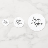 Benutzerdefinierte Namenskonfetti, Personalisierte Konfetti (Rückseiten)