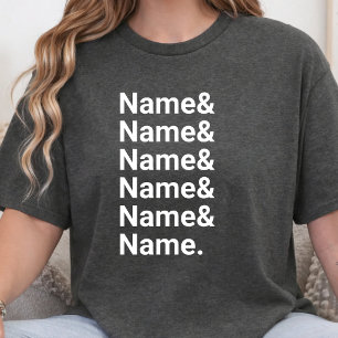 Benutzerdefinierte Namensliste Lustige Frauen Männ T-Shirt