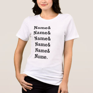 Benutzerdefinierte Namensliste Personalisierte Et- Tri-Blend Shirt