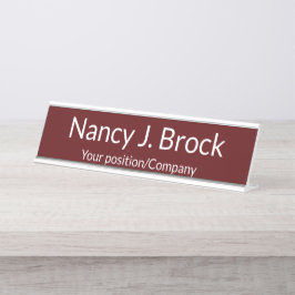 Benutzerdefinierte Namensschild für Büroschmuck