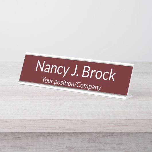 Benutzerdefinierte Namensschild für Büroschmuck (Vorderseite )