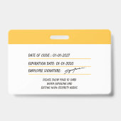 Benutzerdefinierte Namensschilder Mitarbeiter-ID-K Ausweis (Rückseite)