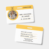 Benutzerdefinierte Namensschilder Mitarbeiter-ID-K Ausweis (Vorder- & Rückseite)