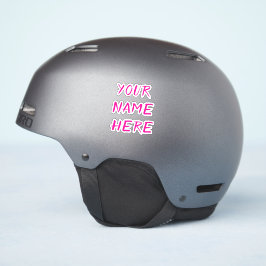 Benutzerdefinierte Namensschriftzug Pink Helm Stic Aufkleber