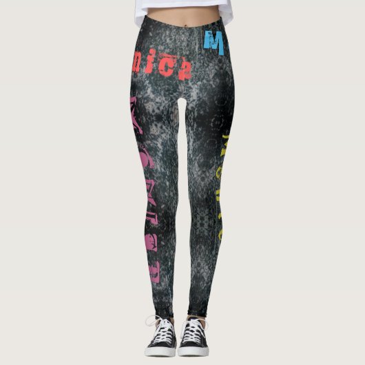 Benutzerdefinierte Namensüberprüfungen Leggings (Vorderseite)