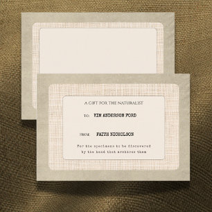 Benutzerdefinierte Naturforscher-Abschlussgeschenk Dankeskarte