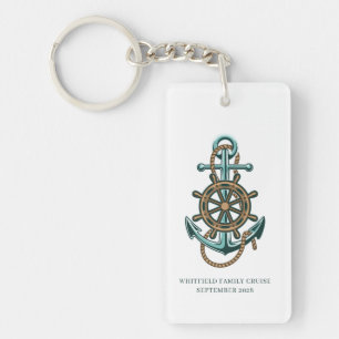 Benutzerdefinierte nautische Anker-Familientreffen Schlüsselanhänger