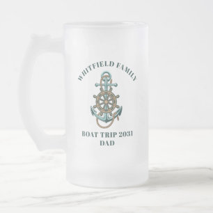 Benutzerdefinierte nautische Familien-Kreuzfahrt-U Mattglas Bierglas