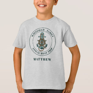 Benutzerdefinierte nautische Familienjacht Sommerf T-Shirt