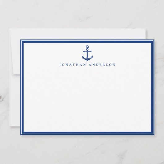 Benutzerdefinierte Navy-Ankerkarte Mitteilungskarte (Vorderseite)
