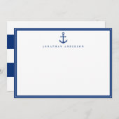 Benutzerdefinierte Navy-Ankerkarte Mitteilungskarte (Vorne/Hinten)