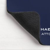 Benutzerdefinierte NAVY BLAUE LINIE Monogramm, Nam Mousepad (Ecke)