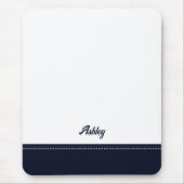 Benutzerdefinierte navyblaue weiße personalisierte mousepad (Vorne)