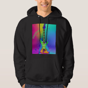 Benutzerdefinierte Neon-Gitarre, psychedelische Bo Hoodie