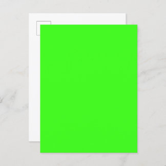 Benutzerdefinierte Neon Green Postcard Ankündigungspostkarte