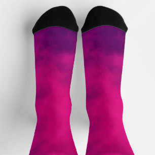 Benutzerdefinierte Neon Pink Smoke Gradient Männer Socken