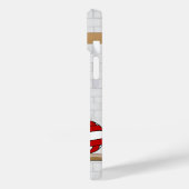 Benutzerdefinierte Netball-Uniform Rot mit Blau un Case-Mate iPhone Hülle (Rückseite / Links)