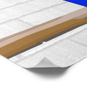 Benutzerdefinierte Netball-Uniform Rot mit Blau un Poster (Ecke)