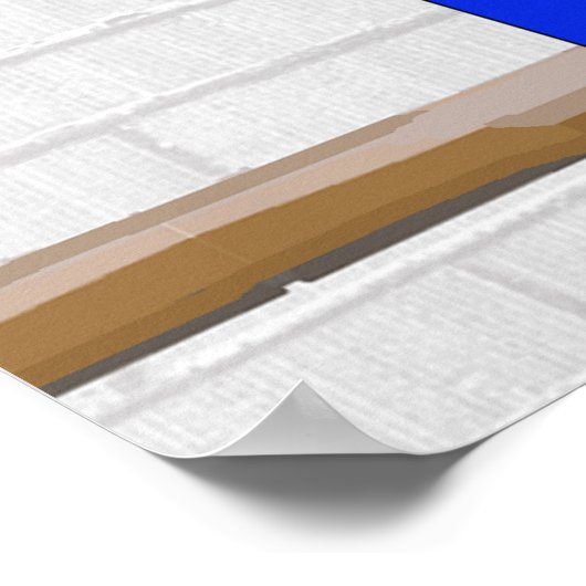 Benutzerdefinierte Netball-Uniform Rot mit Blau un Poster (Ecke)