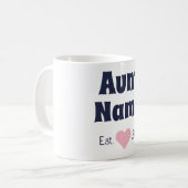 Benutzerdefinierte neue Tante etablierte Navy & Pi Kaffeetasse (Vorderseite Links)