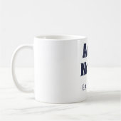 Benutzerdefinierte neue Tante etablierte Navy & Pi Kaffeetasse (Links)