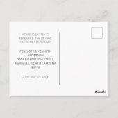 Benutzerdefinierte neue Zuhause Botanisch Wir habe Postkarte (Rückseite)